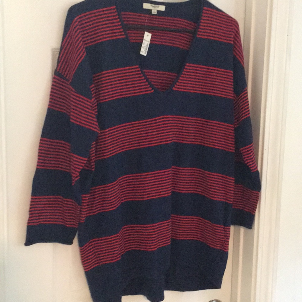 MADEWELL Oversized lightweight 3/4 sleeve sweater